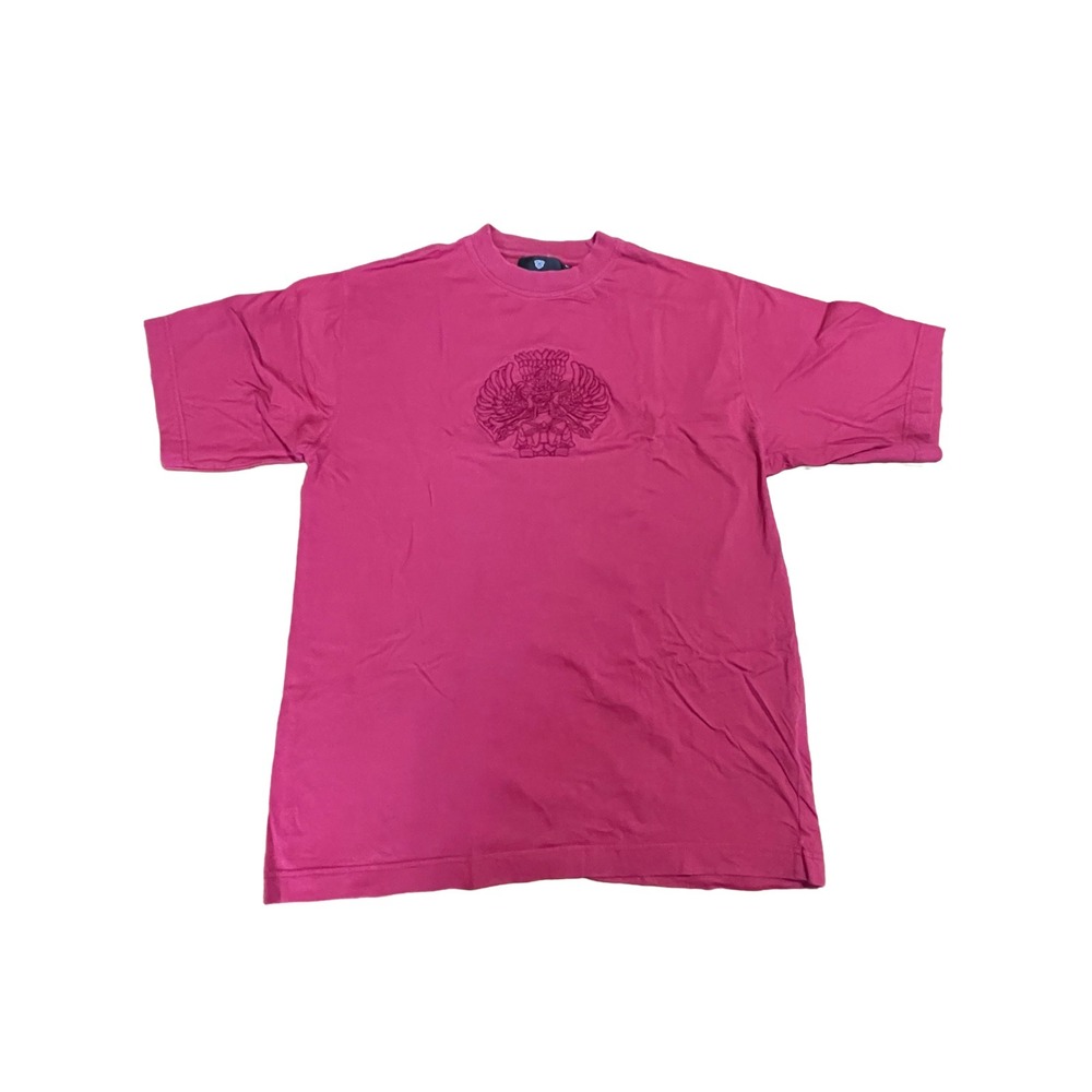 Vintage Grand Hyatt Bali Pink Embroidered Crest Logo T Shirt Large
